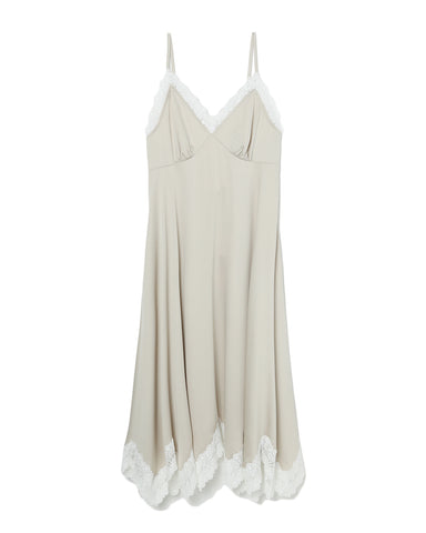 BAPY LACE-TRIMMED FLARE DRESS LADIES