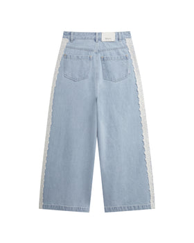 BAPY LACE-TRIMMED JEANS LADIES