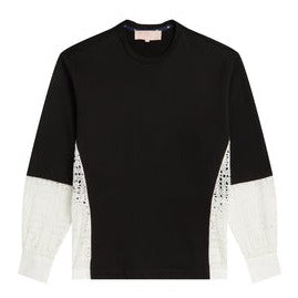 BAPY FLORAL HEM SWEATSHIRT LADIES