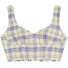 BAPY TARTAN SLEEVELESS TOP LADIES