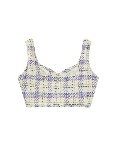BAPY TARTAN SLEEVELESS TOP LADIES