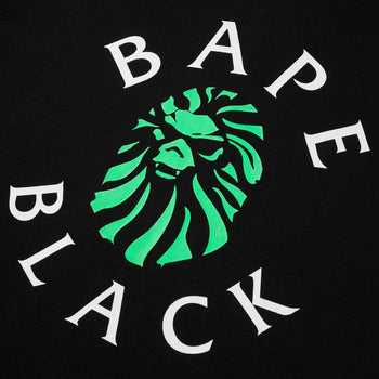 BAPE BLACK COLLEGE OVERSIZED PULLOVER HOODIE MENS