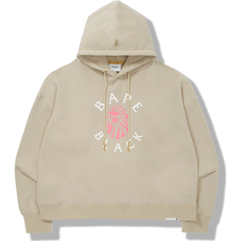 BAPE BLACK COLLEGE OVERSIZED PULLOVER HOODIE MENS