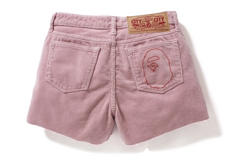 APE HEAD CORDUROY SHORTS LADIES