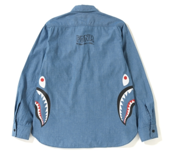 SIDE ZIP SHARK SHIRT MENS