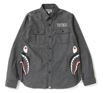 SIDE ZIP SHARK SHIRT MENS