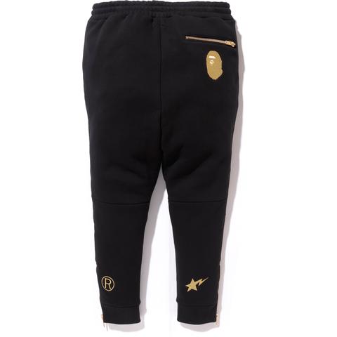 BAPE BLACK BAPE EMBROIDERY JOGGER PANTS MENS