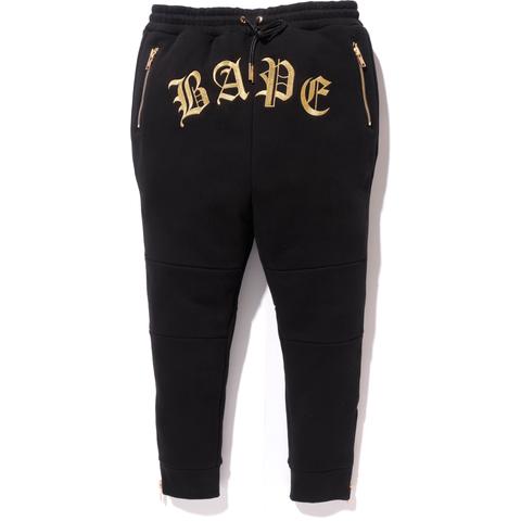 BAPE BLACK BAPE EMBROIDERY JOGGER PANTS MENS